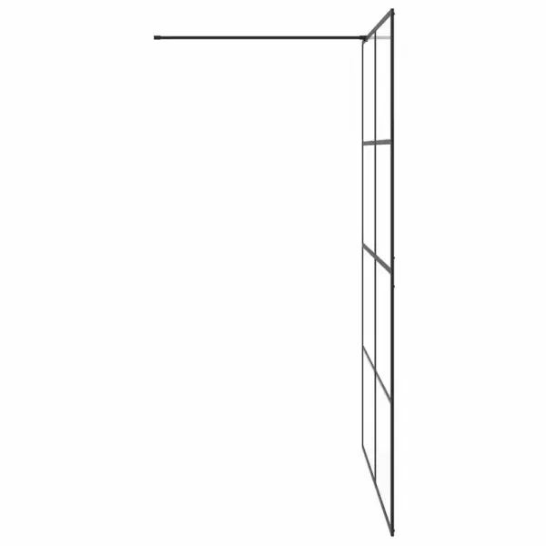 Dušinurga sein läbipaistvast ESG-klaasist, must alumiiniumraam, 140 x 195 cm – 5