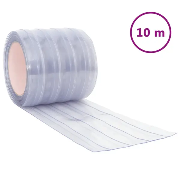 Läbipaistev PVC uksekardin, soonikkoes ribarull, 200 mm x 1,6 mm, 10 m – 2