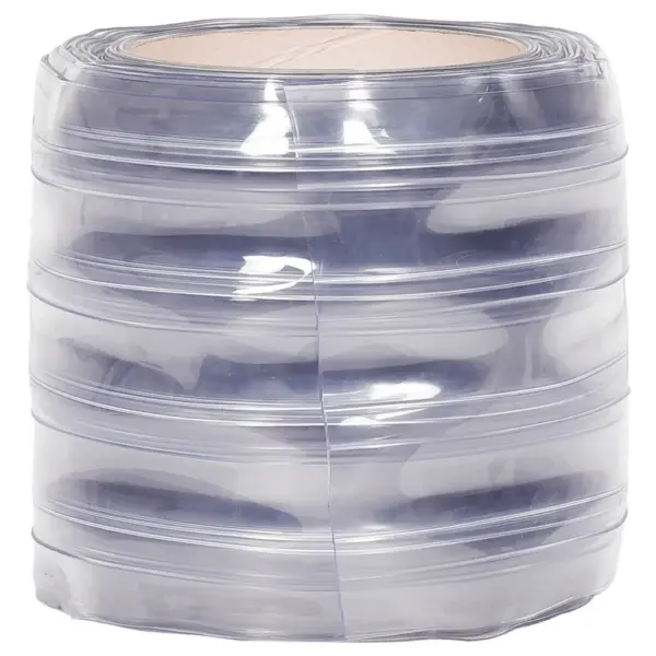 Läbipaistev PVC uksekardin, soonikkoes ribarull, 200 mm x 1,6 mm, 10 m – 5