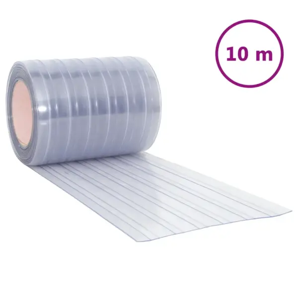 Läbipaistev PVC ribauksekardin rullina, 300 mm x 2,6 mm, 10 m – 2