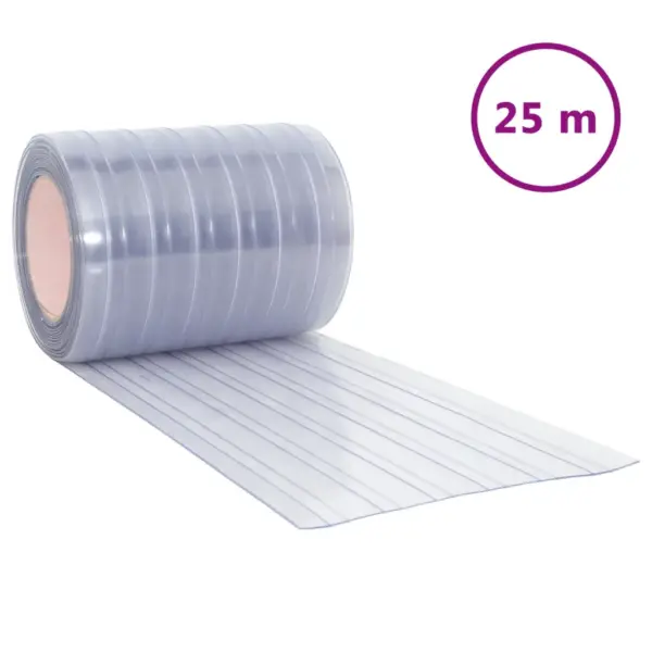 Läbipaistev PVC uksekardin rullil, sooniline, 300 mm x 2,6 mm, 25 m – 2