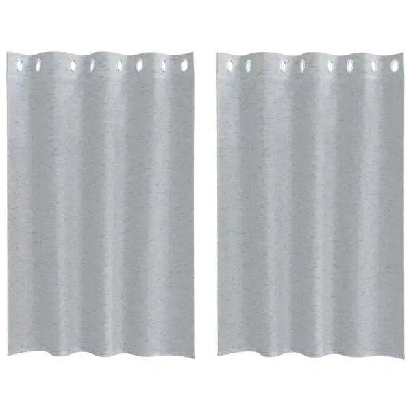 Läbipaistev voile-kardinad, 2 tk, tumehall polüester, 140 x 140 cm – 2