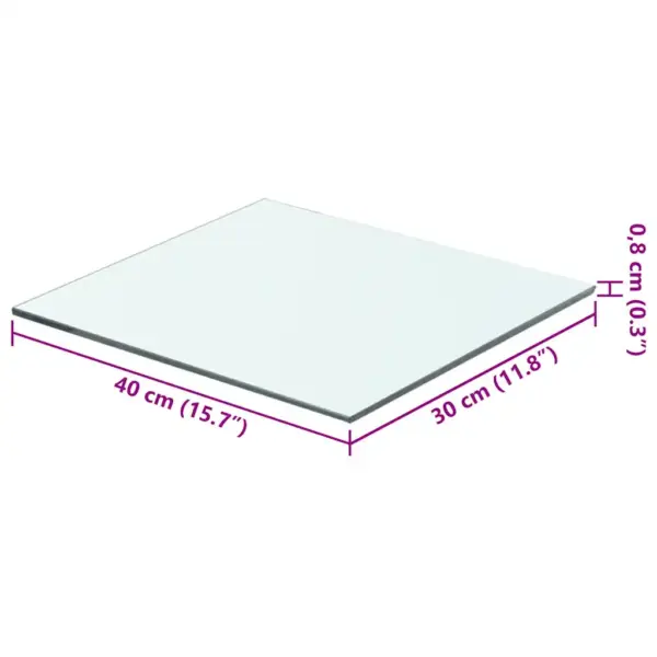 Läbipaistvad karastatud klaasriiulid, 2 tk, 40 x 30 cm – 4