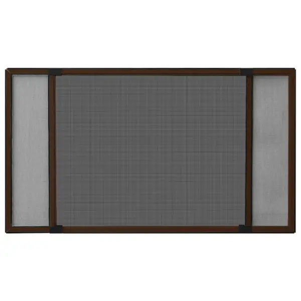 Laiendatav putukavõrk aknale, pruun alumiiniumraam, (75–143) x 50 cm – 2