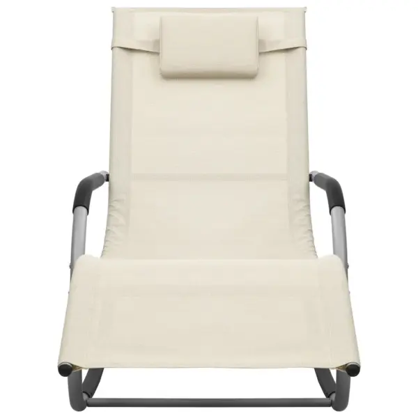 Lamamistool tekstileenkangast küljekoti ja padjaga, kreemjas ja hall – 2