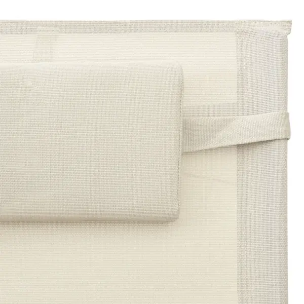 Lamamistool tekstileenkangast küljekoti ja padjaga, kreemjas ja hall – 6