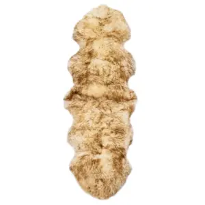 Lambanahast vaip kõrge karvaga, pruuni segu, 180 x 60 cm