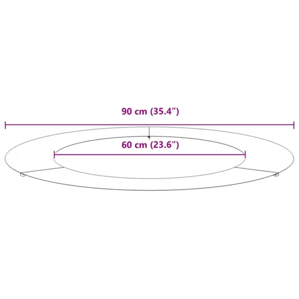 Lame roostevabast terasest puurõngaste komplekt, 5 tk, hõbedane, Ø60/90, 90 x 90 cm – 9