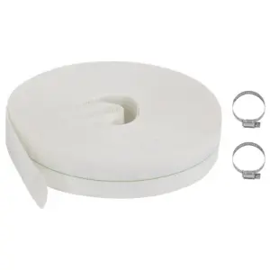 Lame veevoolik vee edastamiseks, 50 m, 1'' (25 mm), valge, PE/polüester, 2 voolikuklambriga