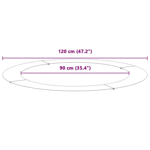 Lamedad terasest puutüverõngad, pruun, Ø90/120 cm, 5 tk – 11