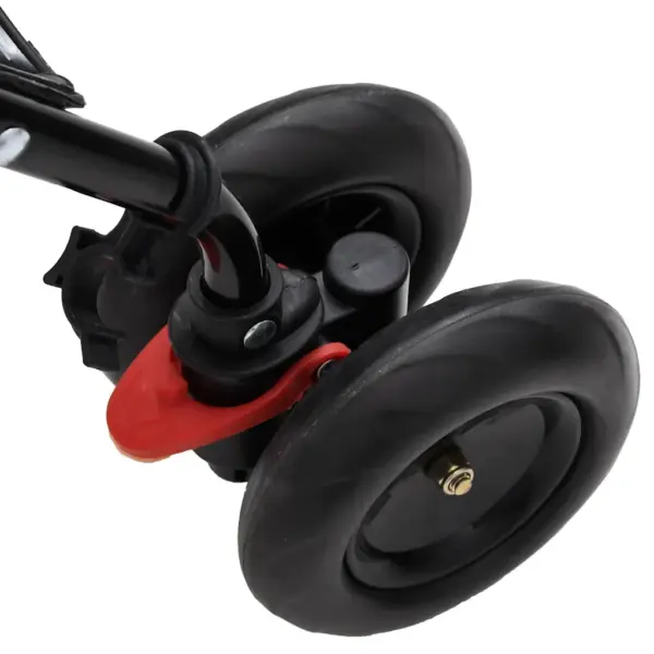 Lapsekäru reguleeritava varikatusega, antratsiithall ja must, terasraam, 43 x 64 x 97 cm – 7