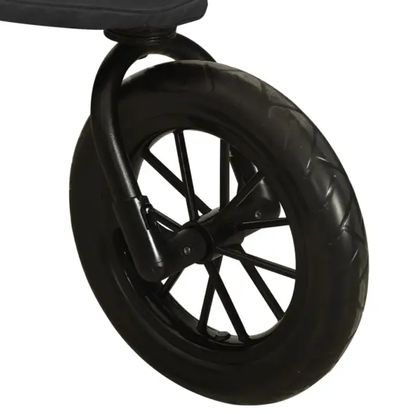 Laste jalutuskäru varikatuse ja korviga, antratsiithall, teras – 8