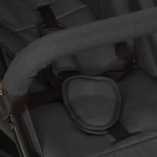 Laste jalutuskäru varikatuse ja korviga, antratsiithall, teras – 10