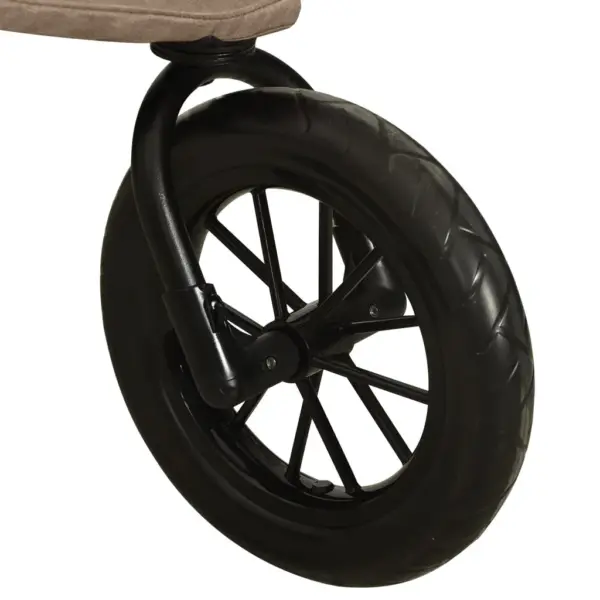 Kokkupandav laste jalutuskäru varikatuse ja korviga, pruunikashall – 8