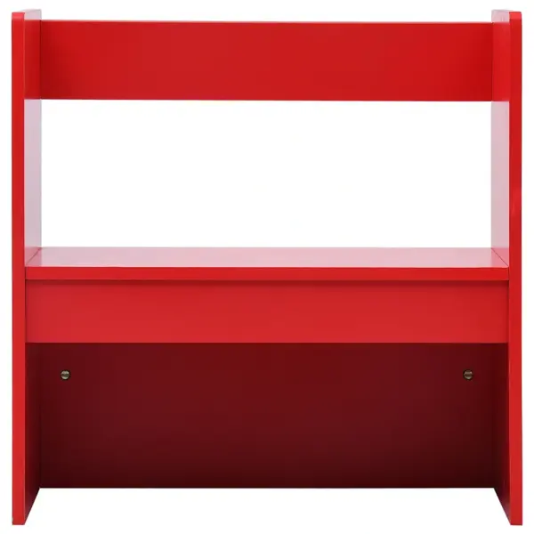 3-osaline laste laua- ja toolikomplekt tuletõrjeauto disainiga, kriiditahvliga laud, MDF ja männipuit, punane-must – 13