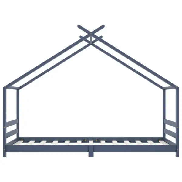 Laste majakujuline voodiraam, hall männipuit, 90 x 200 cm – 4