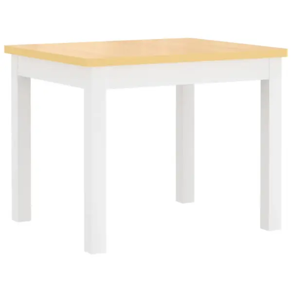 3-osaline lastelaua ja toolide komplekt, beež ja valge MDF, laud 60 x 50 x 48 cm – 6