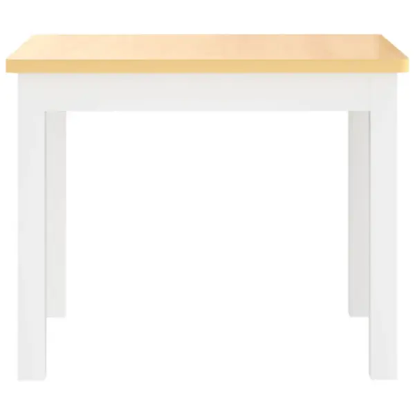 3-osaline lastelaua ja toolide komplekt, beež ja valge MDF, laud 60 x 50 x 48 cm – 7