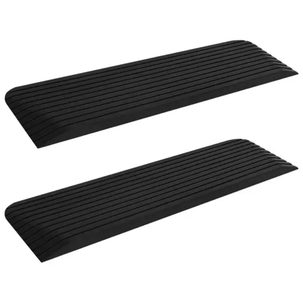 Kummist lävepaku kaldteed ratastoolile, 2 tk, must, 110 x 32 x 3,8 cm, kandevõime 5 t – 2