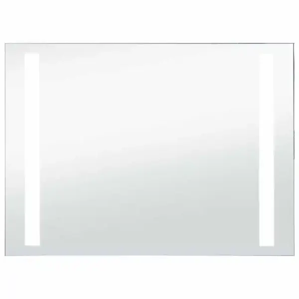 LED-vannitoa seinapeegel kahe matt-ribavalgustiga, hõbedane, 100 x 60 cm – 2