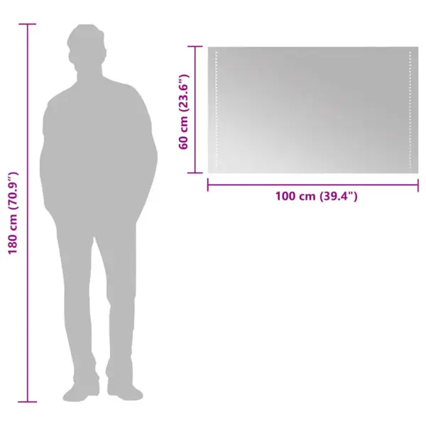 LED vannitoapeegel IP65, USB-ühendusega, 100 x 60 cm – 10