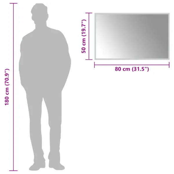 LED vannitoapeegel USB-toitega, IP65, 80 x 50 cm – 6