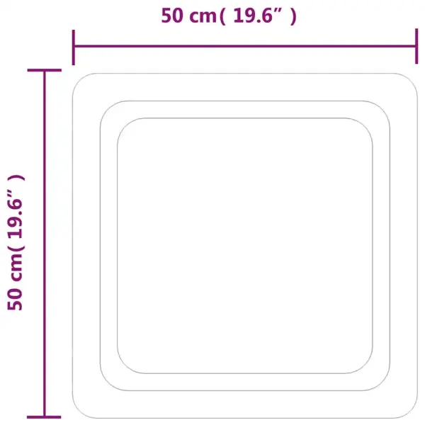 LED-vannitoapeegel IP65, USB-toitega, 50 x 50 cm – 5