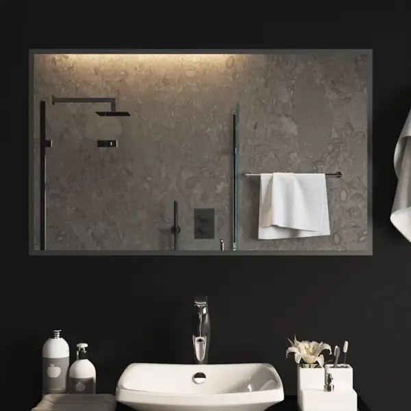 LED vannitoapeegel IP65 kaitseklassiga, USB-toitega, klaas, 100 x 60 cm – 3