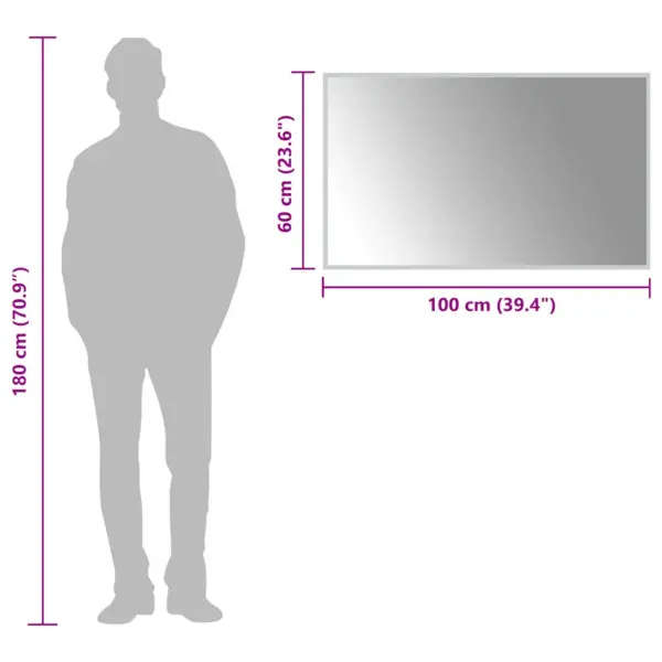 LED vannitoapeegel IP65 kaitseklassiga, USB-toitega, klaas, 100 x 60 cm – 6