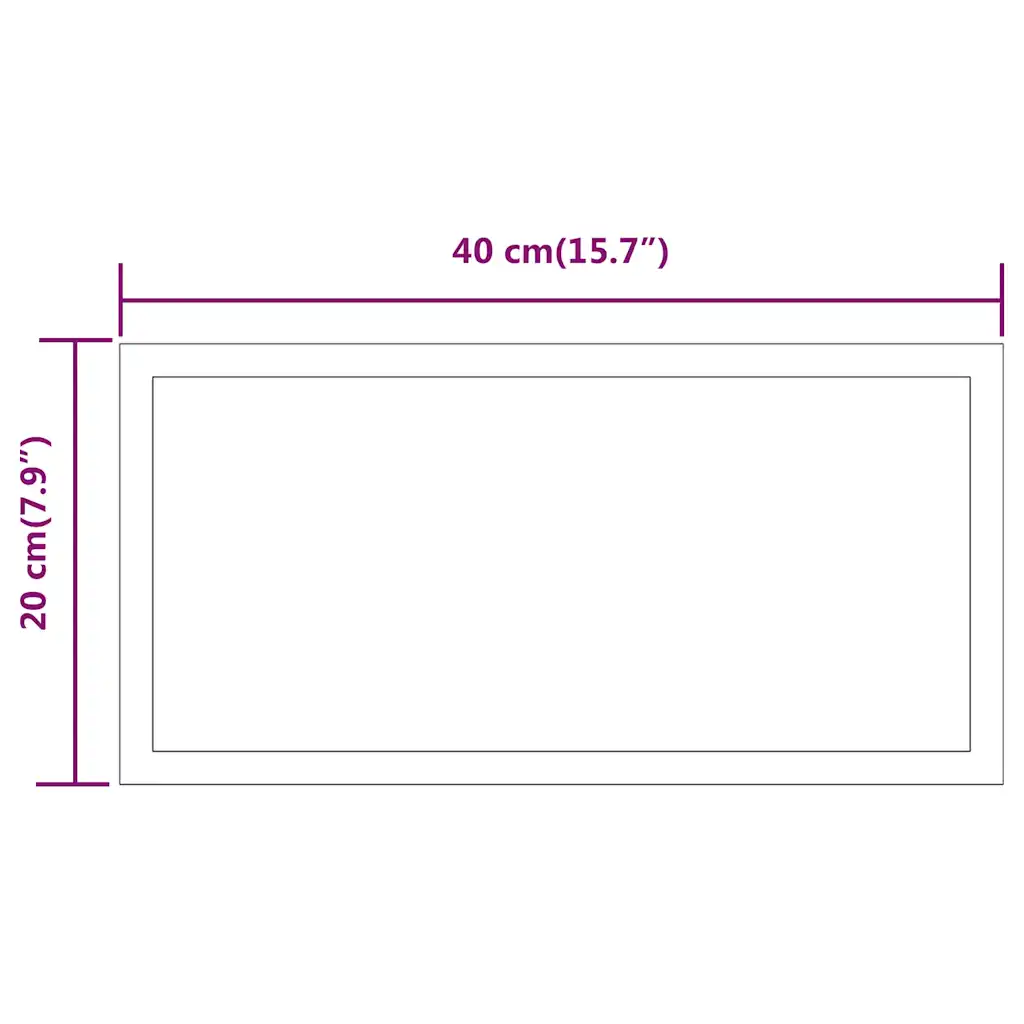 LED-vannitoapeegel USB-liidesega, IP65, 40 x 20 cm