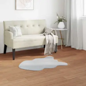 Libisemiskindel kunstküülikukarva vaip Olite, hall, 50 x 80 cm