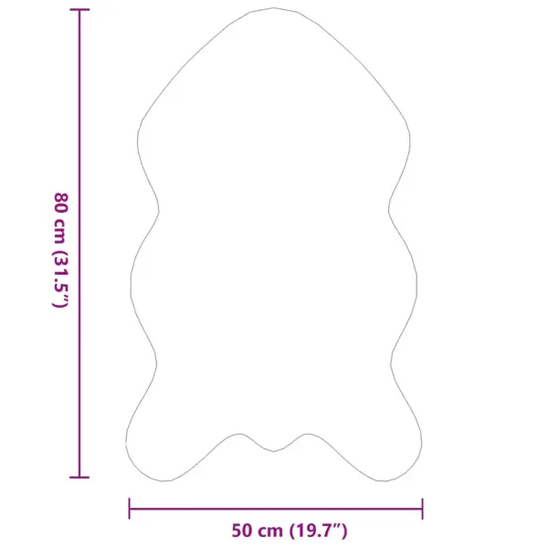 Libisemiskindel kunstküülikukarva vaip Olite, hall, 50 x 80 cm – 11
