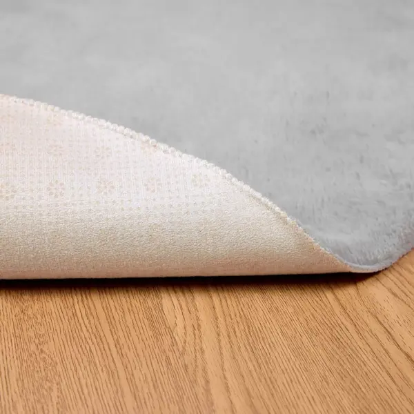 Libisemiskindel ümmargune kunstkarvavaip Olite, hall, Ø 80 cm – 8