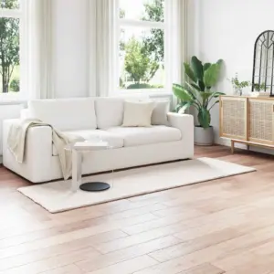 Libisemiskindel kunstküülikukarva vaip Olite, kreemjas, 80 x 250 cm