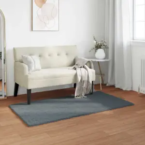 Libisemiskindel kunstkarusnahast vaip küülikukarva imitatsiooniga, antratsiit, 60 x 110 cm