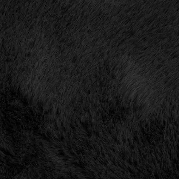 Libisemiskindel kunstkarusnahast vaip küülikukarva efektiga, must, Olite, 240 x 240 cm – 9