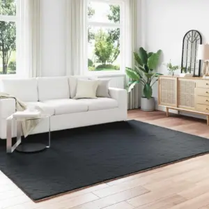 Libisemiskindel kunstkarusnahast vaip Olite, must, 240 x 340 cm