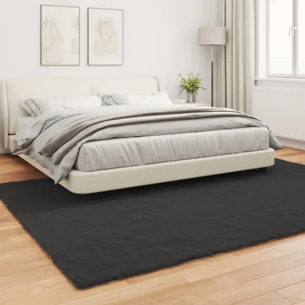 Libisemiskindel kunstkarusnahast vaip Olite, must, 240 x 340 cm – 4