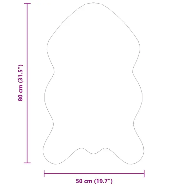 Libisemiskindel kunstlik küülikukarva vaip Olite, valge, 50 x 80 cm – 11