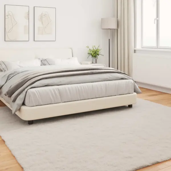 Libisemiskindel kunstkarusnahast küülikukarva vaip Olite, beež, 200 x 200 cm – 4