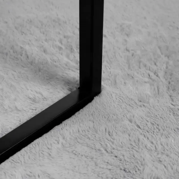 Libisemiskindel ümmargune kunstkarusnahast vaip Olite, hall, Ø 120 cm – 6