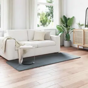 Libisemiskindel kunstkarusnahkne vaip Olite, küülikukarva imitatsioon, antratsiit, 80 x 200 cm