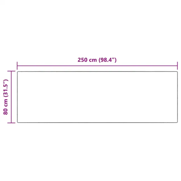 Libisemiskindel kunstkarusnahast vaip Olite, antratsiit, 80 x 250 cm – 10
