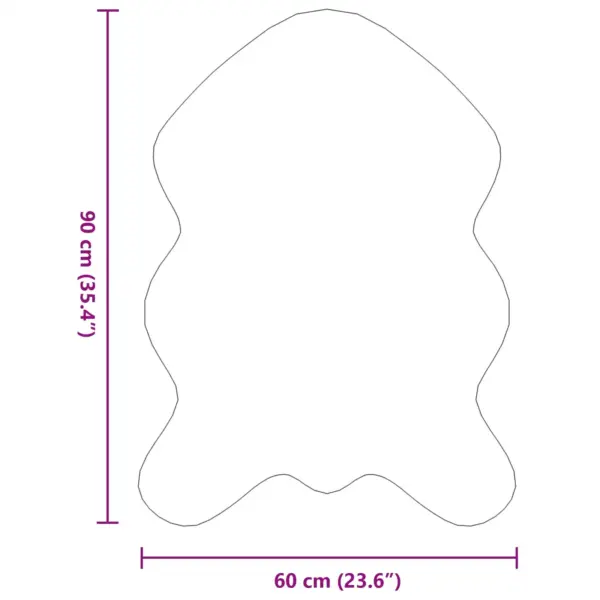 Libisemiskindel kunstküülikukarva vaip Olite, hall, 60 x 90 cm – 11