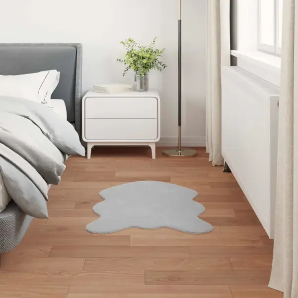 Libisemiskindel kunstküülikukarva vaip Olite, hall, 60 x 90 cm – 4