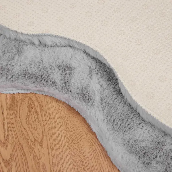 Libisemiskindel kunstküülikukarva vaip Olite, hall, 60 x 90 cm – 8