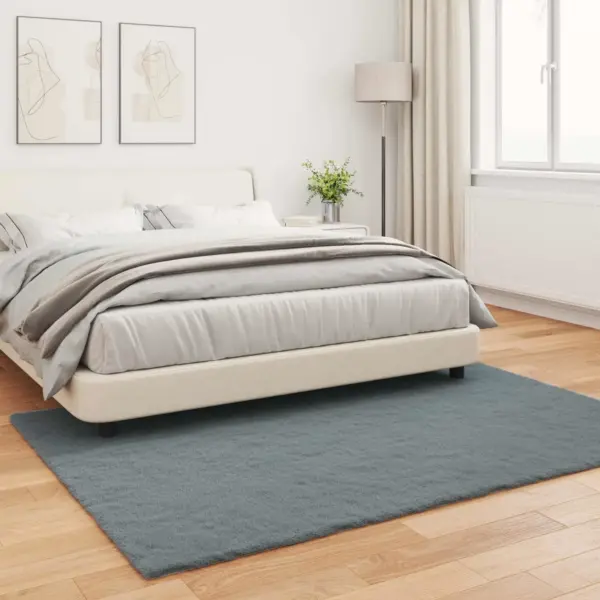 Libisemiskindel kunstkarvast küülikukarva vaip Olite, antratsiit, 140 x 200 cm – 4