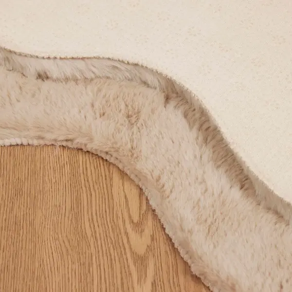 Libisemiskindel kunstkarvane küülikukarva vaip Olite, pruunikashall, 60 x 90 cm – 8