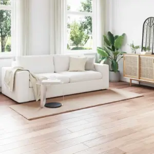 Libisemiskindel kunstküüliku karva vaip, pruunikashall, 80 x 250 cm