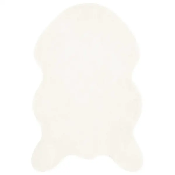 Libisemiskindel kunstküülikukarva vaip Olite, kreem, 50 x 80 cm – 2